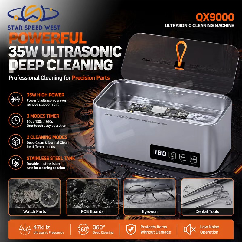 Body Jewelry Cleaner - QIANLI QX9000 Ultrasonic Cleaner 35W 47kHz