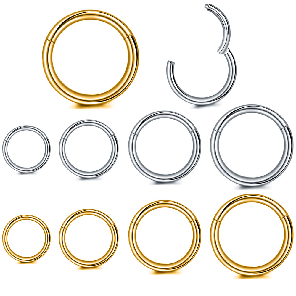 Conch Earring Hoop - 316L Surgical Steel Clicker Segment Nose