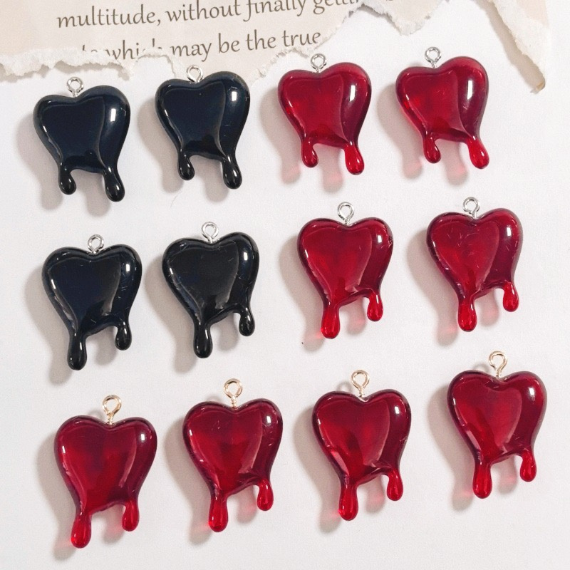 Body Jewelry Wholesale - Wholesale 50pcs/lot color print cartoon hearts