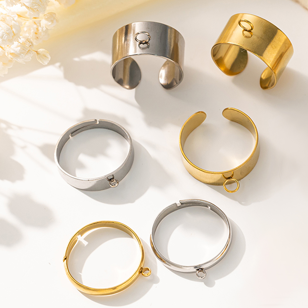 Daith Heart Ring - 5pcs/Lot Stainless Steel Gold Color Open