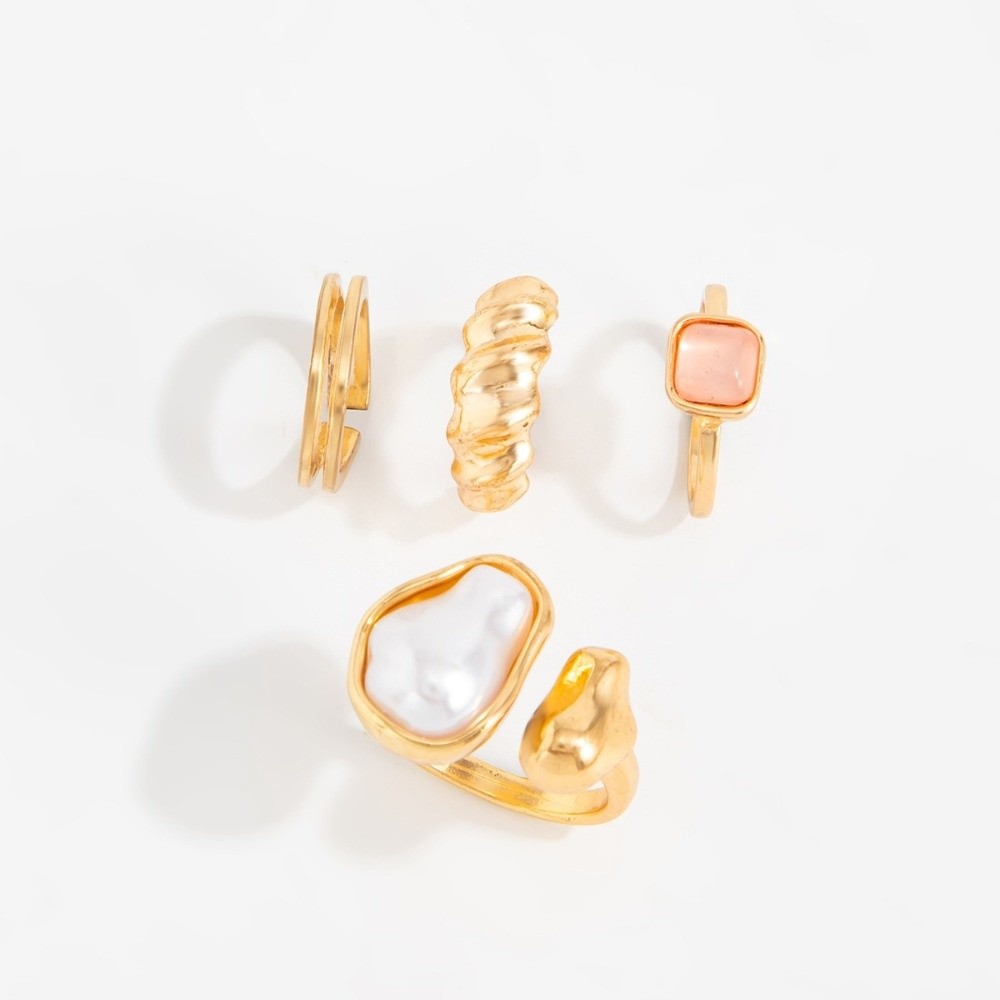 Body Jewelry Rings - Irregular Pearl Toe Ring Set Thread