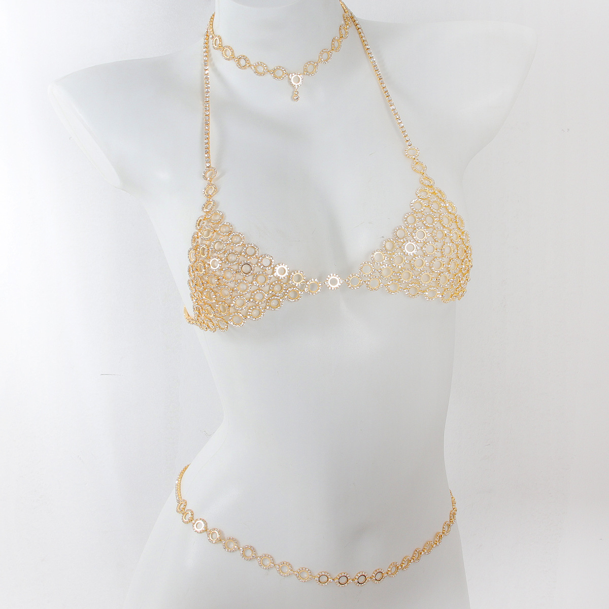 Fashionable Circular Splicing  - Body Jewelry Gold review and price