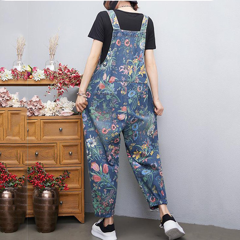 New Printed Denim Overalls Wom - Body Jewelry Plus review and price