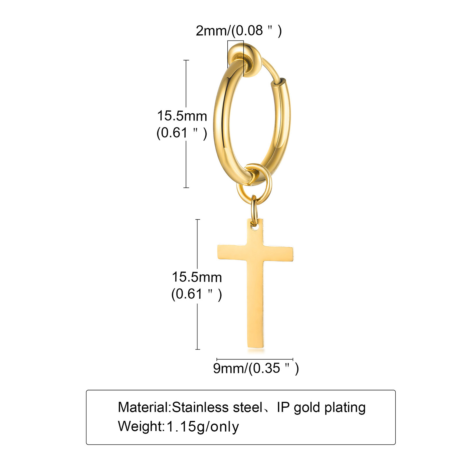 Cross Earrings Mens, Huggie Ho - Conch Earring Hoop review and price