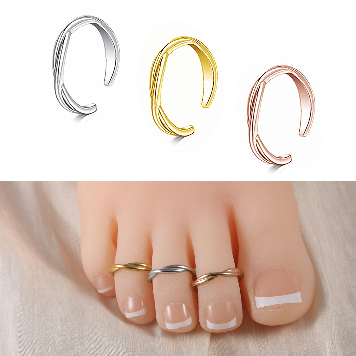 1Pc/3Pcs Simple Stainless Stee - Body Jewelry Rings review and price
