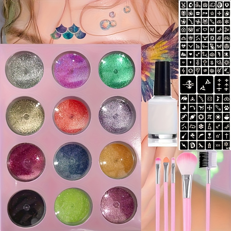 DIY Flash Tattoo 12 Colors of  - Body Jewelry Glue review and price