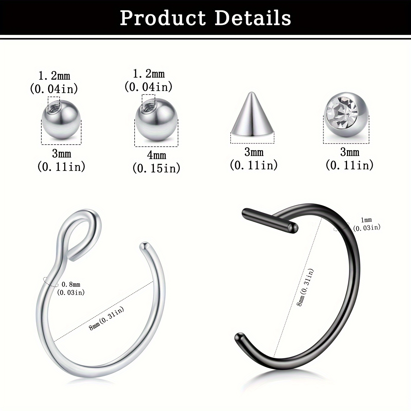 Fake Piercings Fake Lip Ring F - Body Jewelry Rings review and price