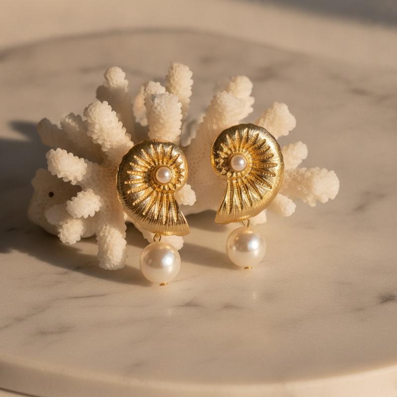 2Pcs Simulated Pearl Conch Ear - Conch Earring Hoop review and price