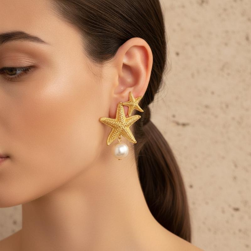 2Pcs Simulated Pearl Conch Ear - Conch Earring Hoop review and price