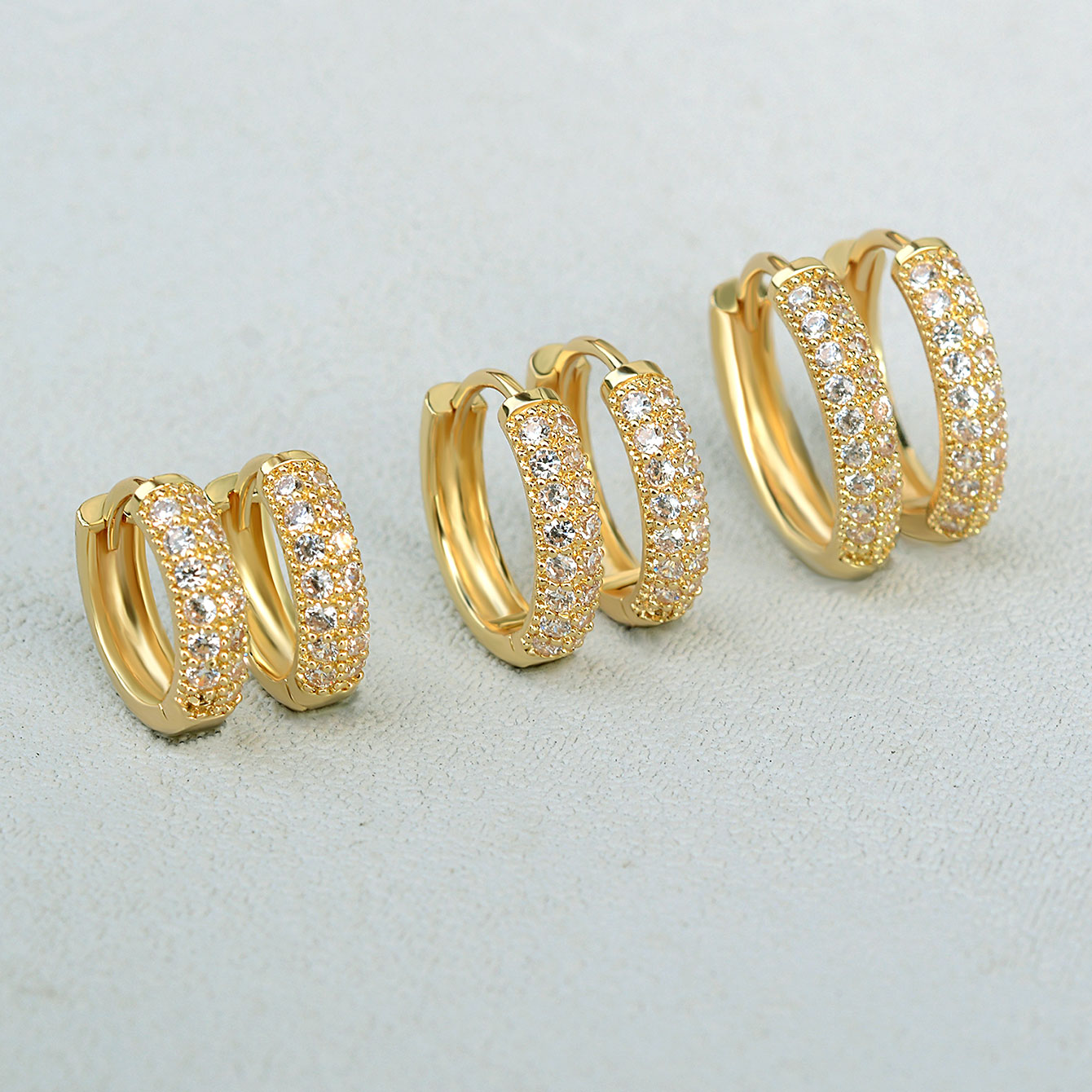 2024 Fashion Double Row Zircon - Conch Earring Hoop review and price