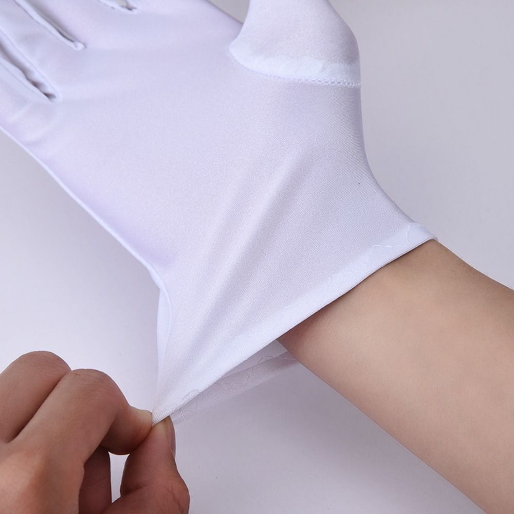Soft White Cotton Gloves Thin  - Body Jewelry Websites review and price
