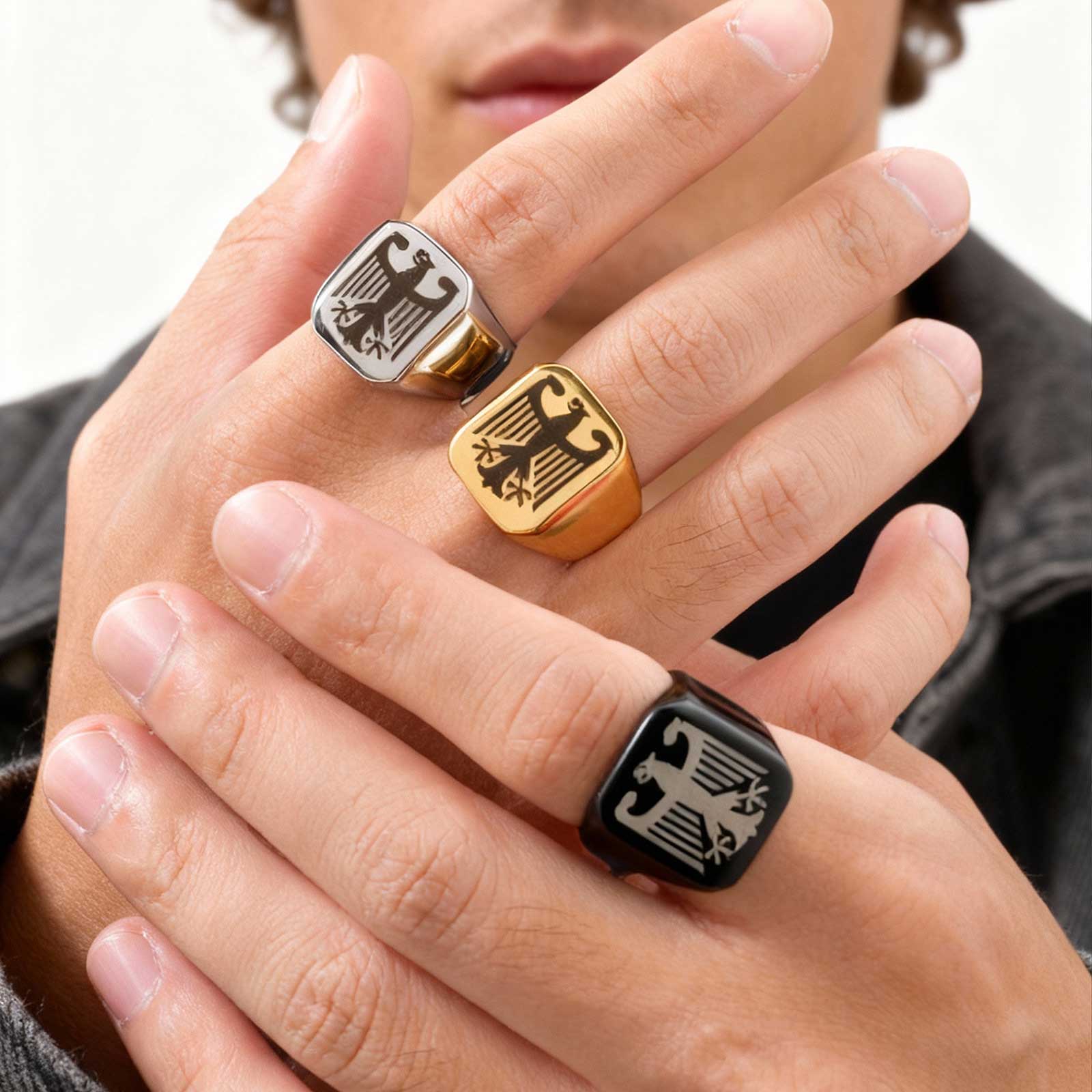 Custom Flying Hawk Eagle Ring  - Body Jewelry Wholesale review and price