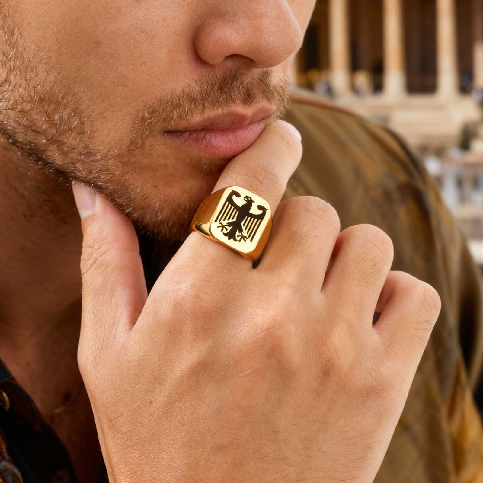 Custom Flying Hawk Eagle Ring  - Body Jewelry Wholesale review and price