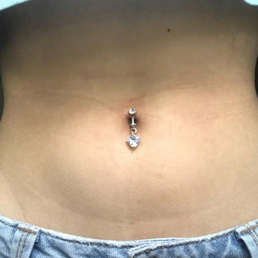 Gold Fake Belly Piercing Cubic - Body Jewelry Rings review and price