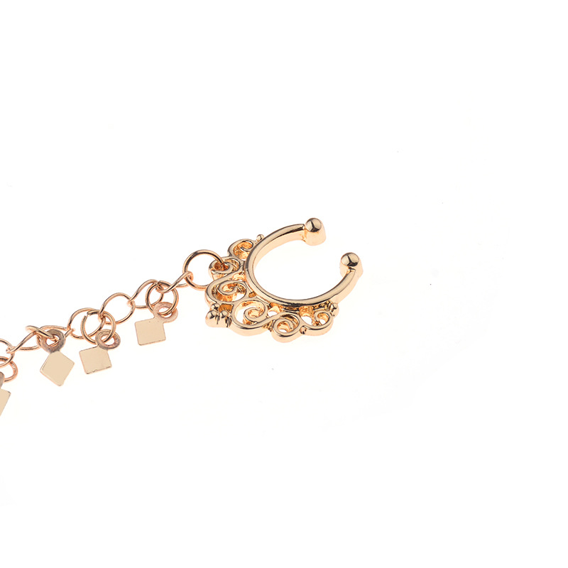 Nose Ring Chain, Hanging Disc  - Body Jewelry Indian review and price