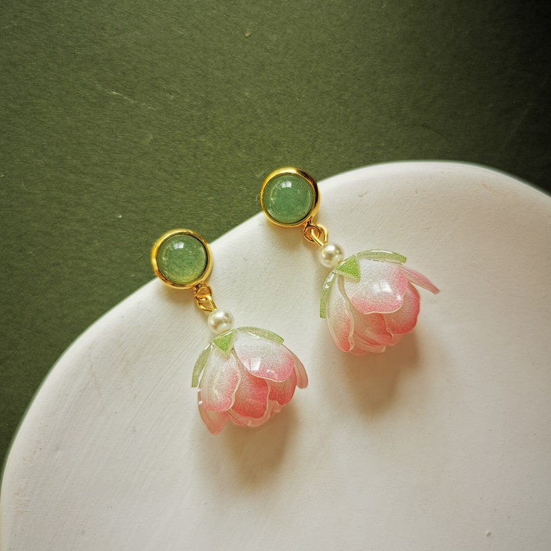 Unique Lotus Flower Drop Earri - Body Jewelry Wholesale review and price