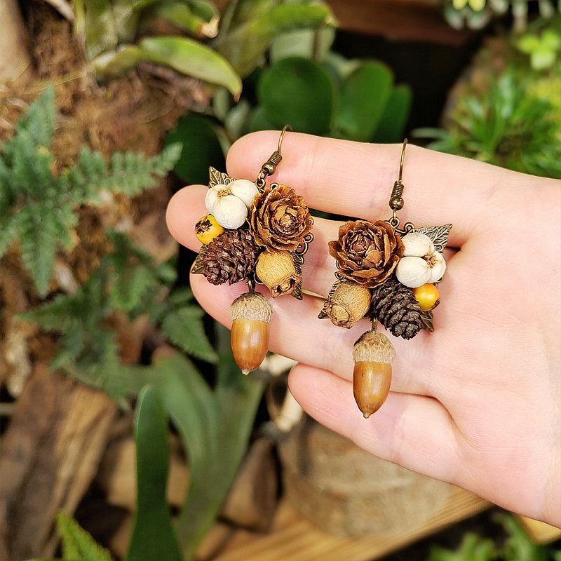 Vintage Wooden Plant Earring U - Body Jewelry Wholesale review and price