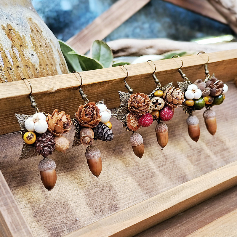 Vintage Wooden Plant Earring U - Body Jewelry Wholesale review and price