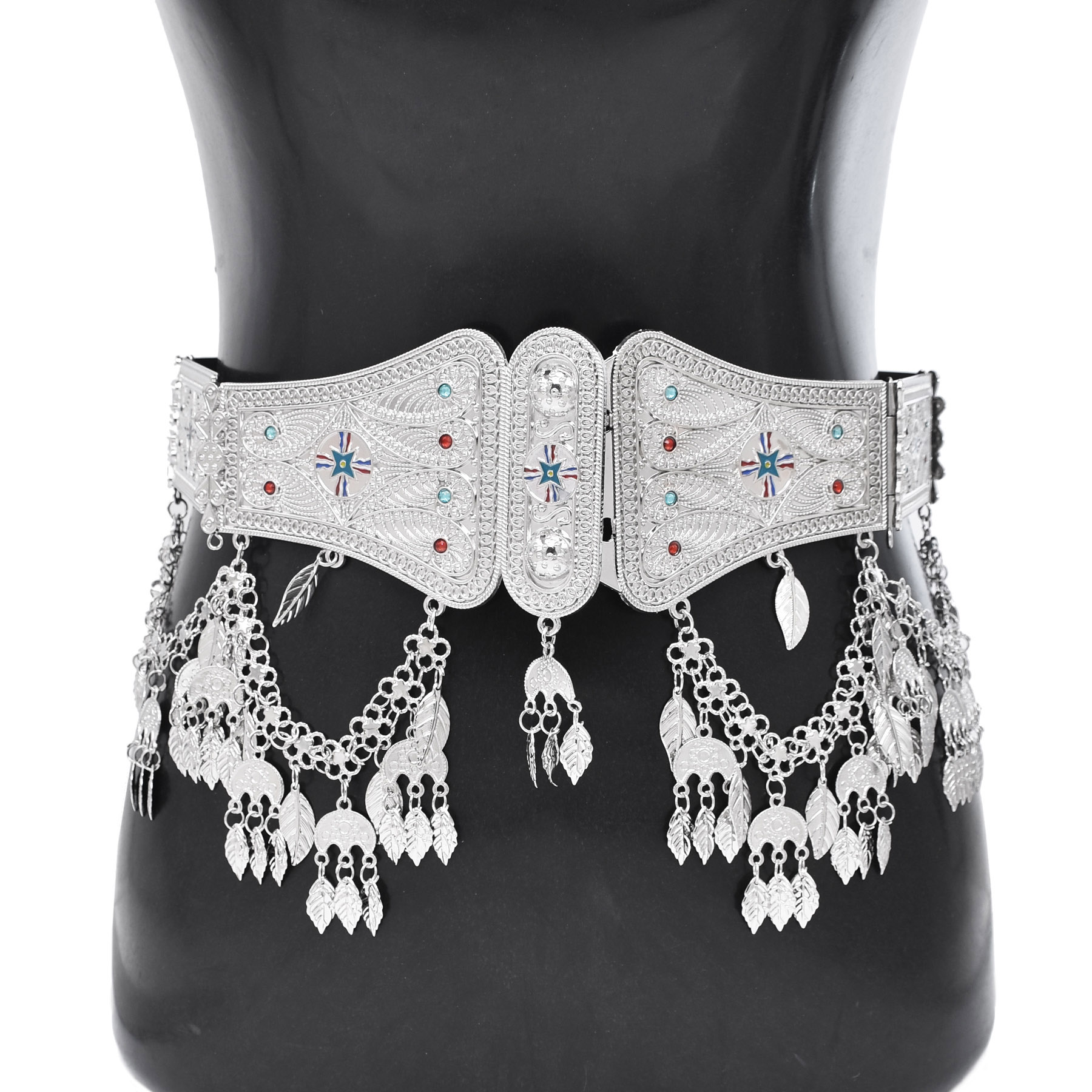 Silver Plated Moroccan Caftan  - Body Jewelry Indian review and price
