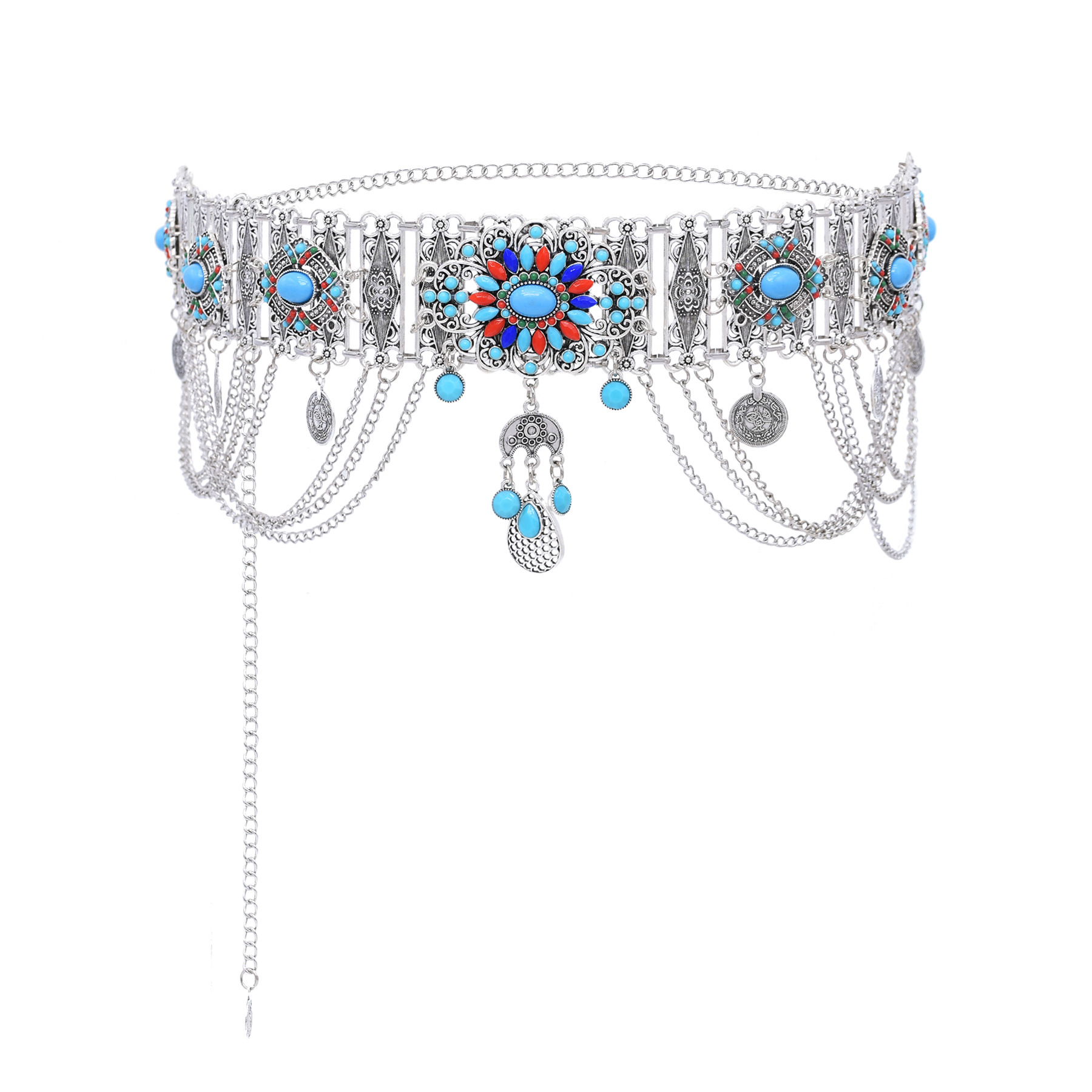 Black Blue Acrylic Beads Flowe - Body Jewelry Indian review and price