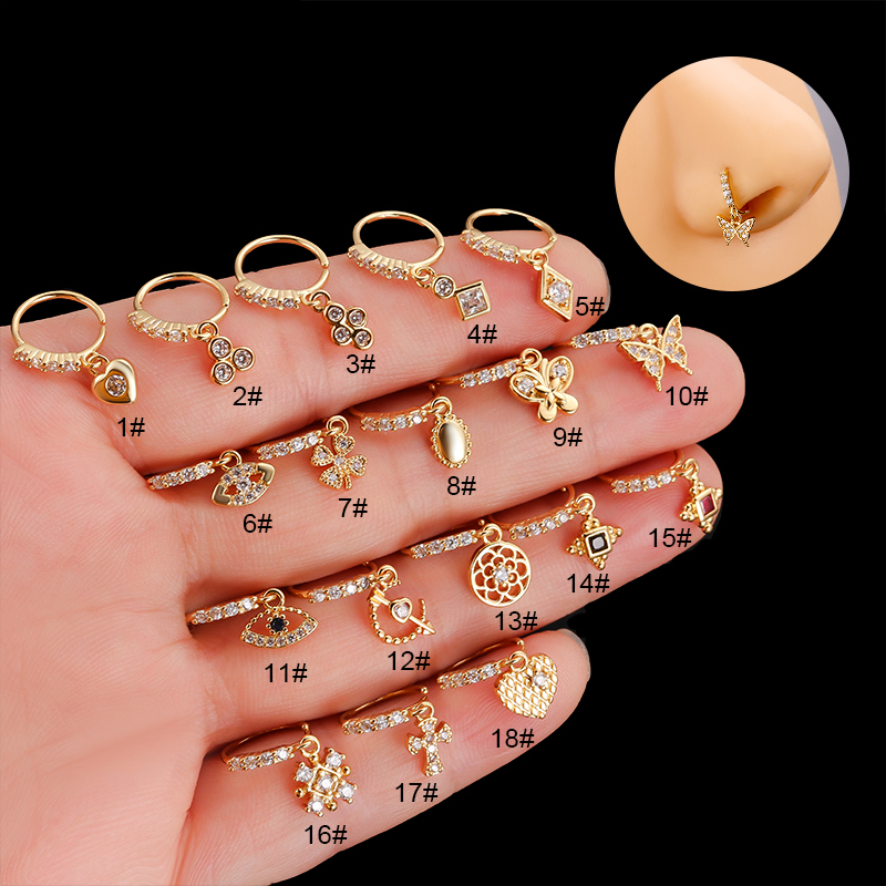 Stainless Steel Nose Ring with - Body Jewelry Indian review and price
