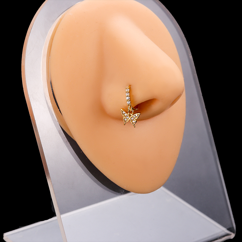 Stainless Steel Nose Ring with - Body Jewelry Indian review and price