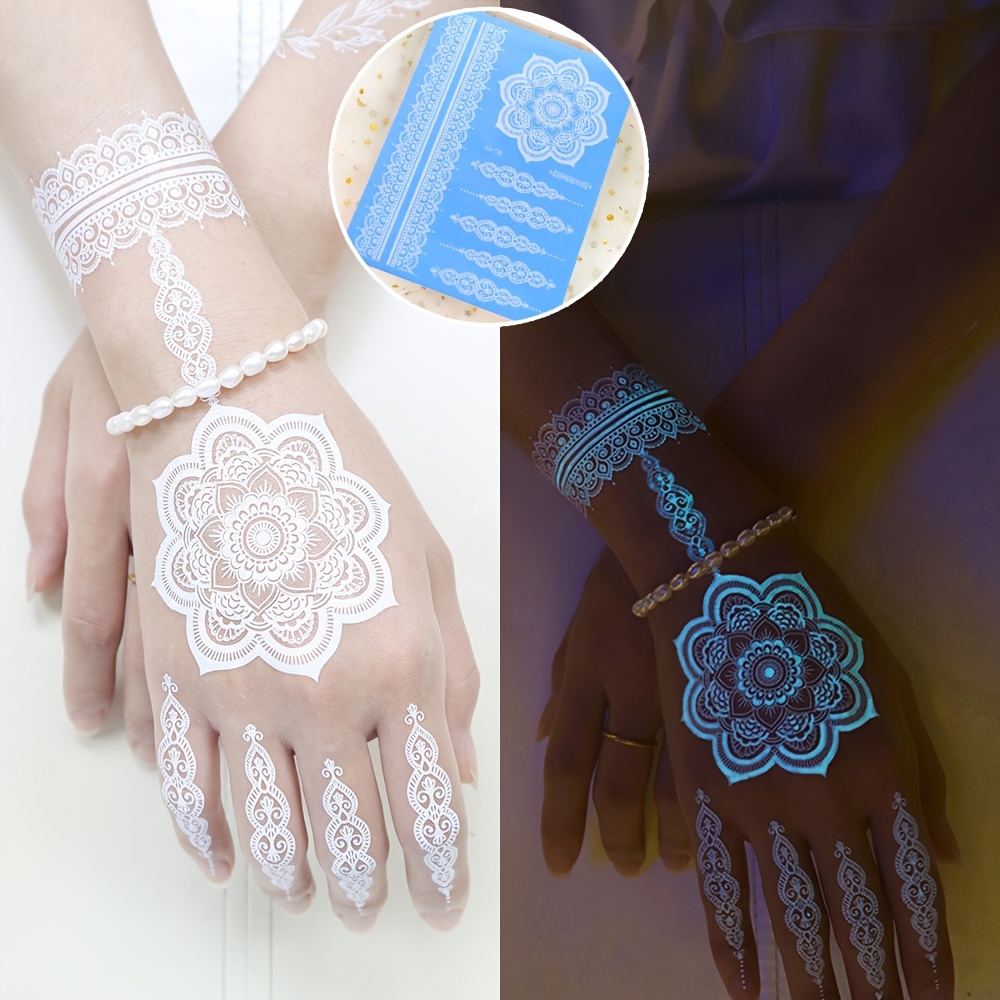 Blue Luminous Henna Tattoo Sti - Body Jewelry Glue review and price