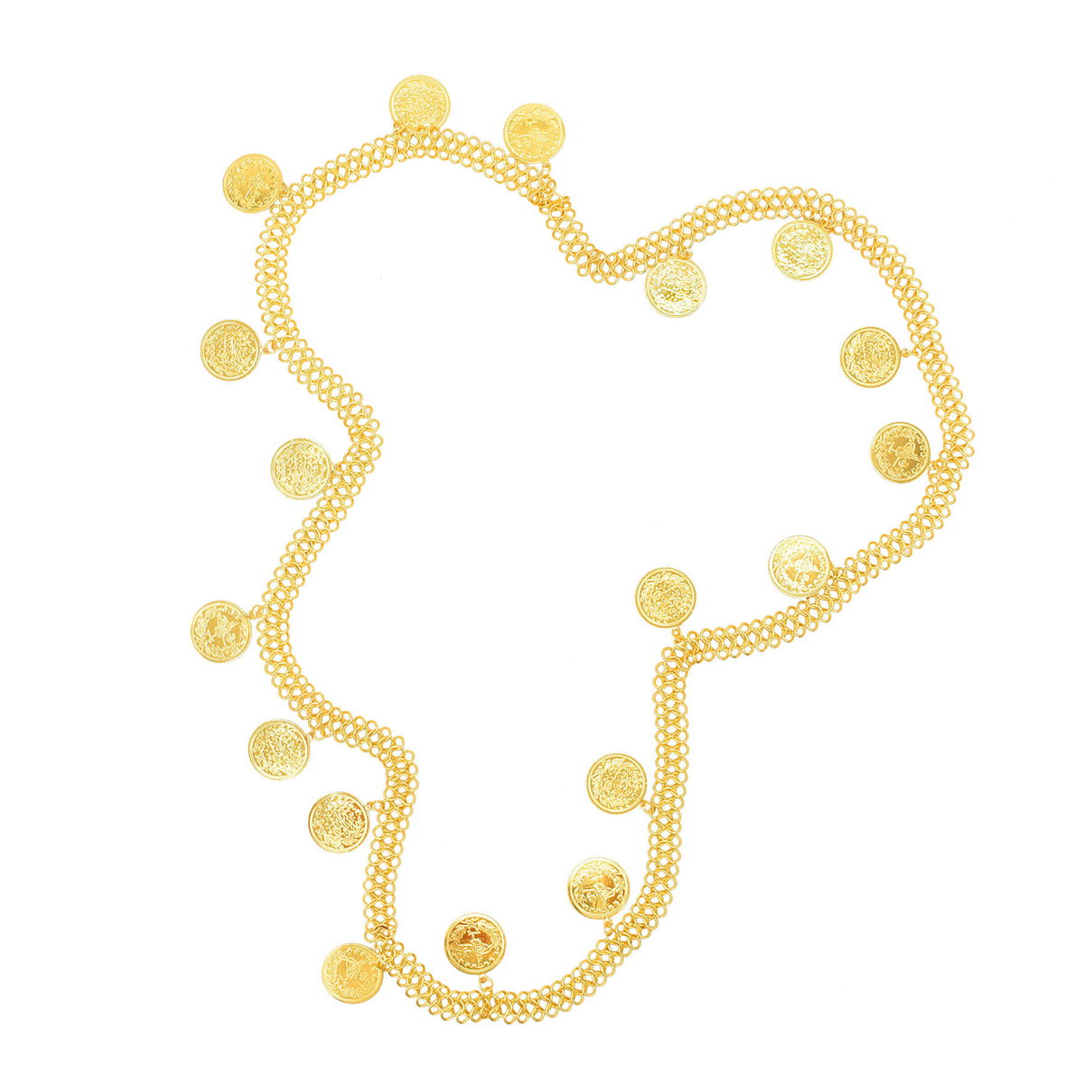 Gold Plated Simple Large Coins - Body Jewelry Indian review and price
